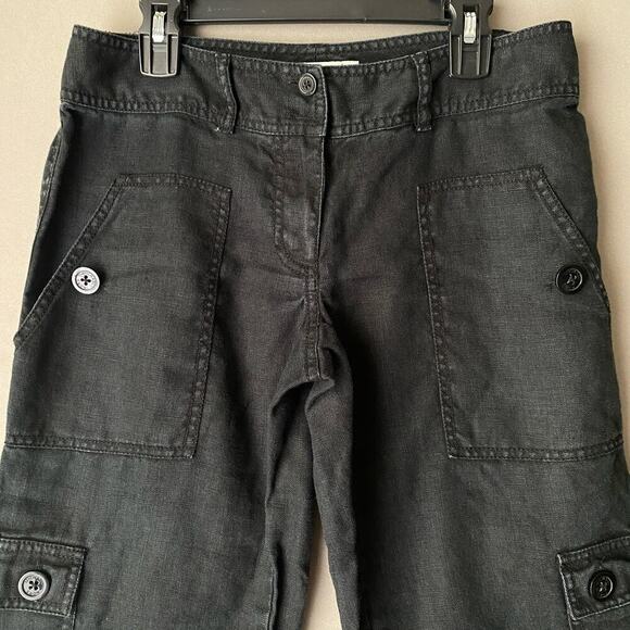 Michael Kors sz 2 black 100% black capri cargo pants NWOT - Picture 7 of 8